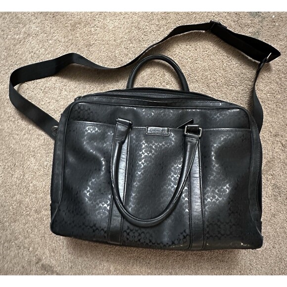 Coach Black Utility Briefcase - Retails $348- See Images For Call Out - Picture 1 of 6